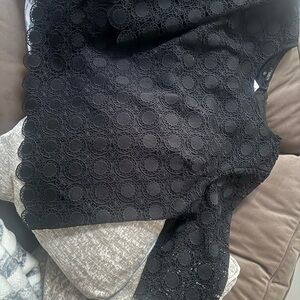 Petite Talbots Black 3/4 Sleeve Blouse with Textured Pattern 3xPetite